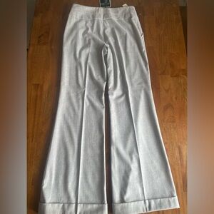 Oscar de la Renta Light Gray Wide Leg Pants